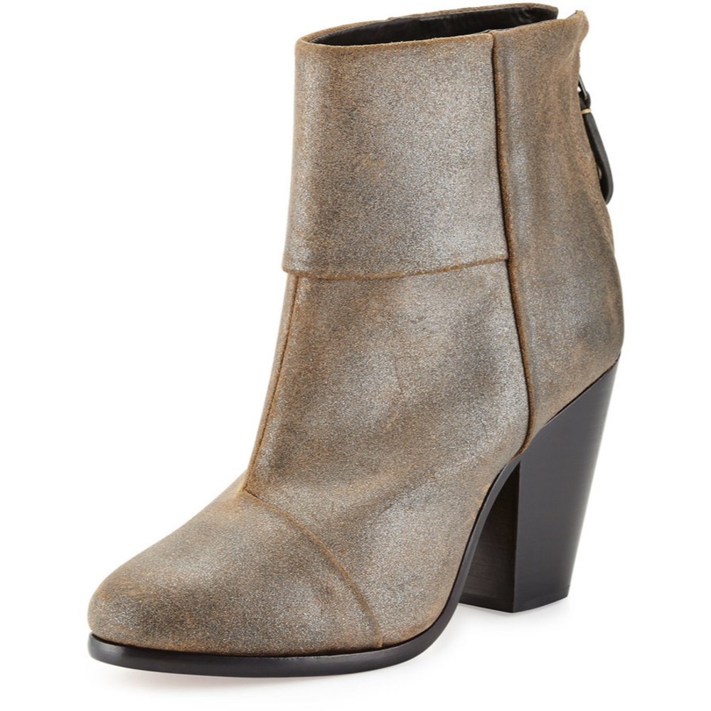 Rag & Bone Size 37.5 Leather Heeled Booties